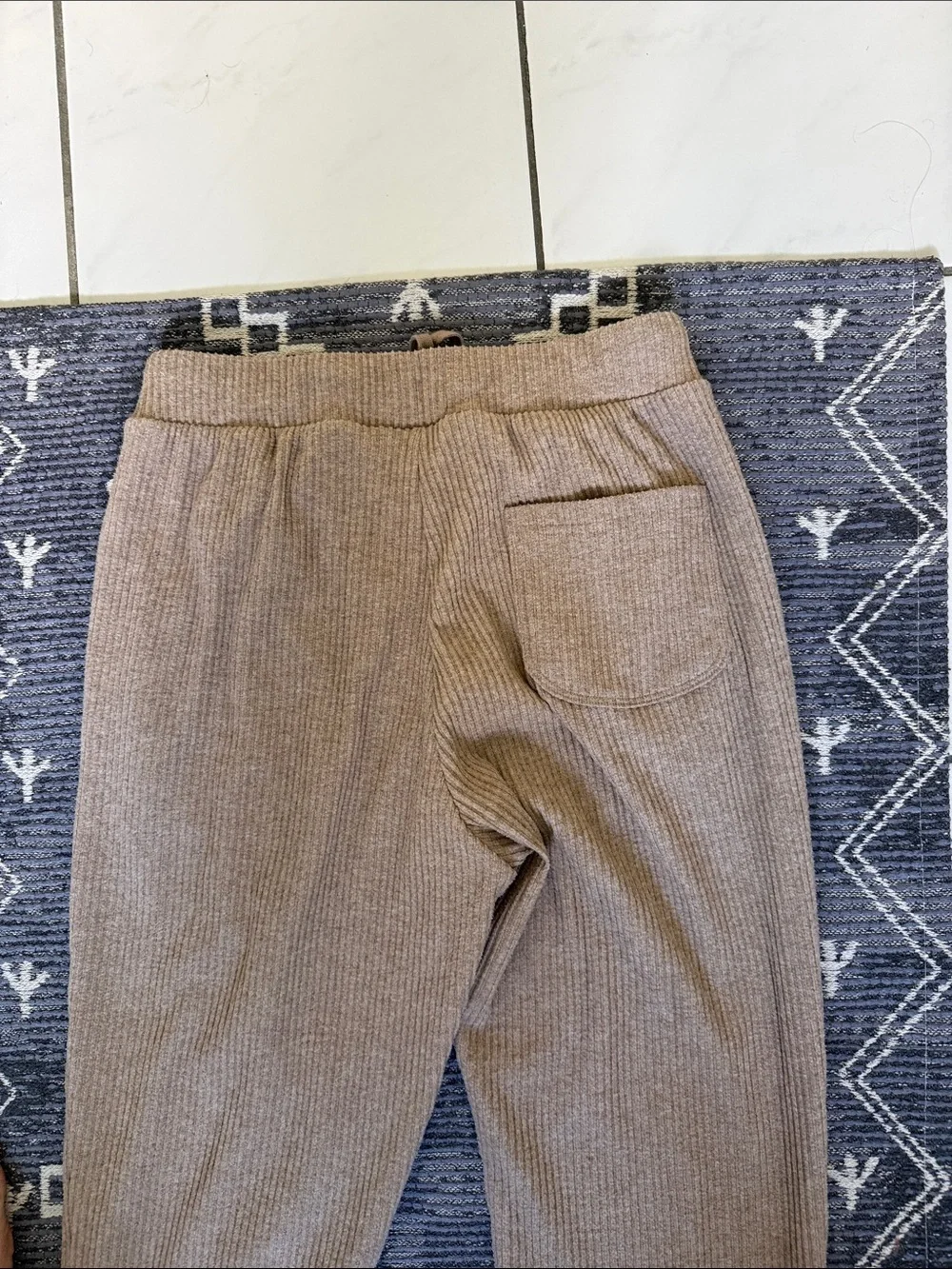 Alo Muse Sweatpants Joggers Gravel Ribbed Fleece Lounge Pants